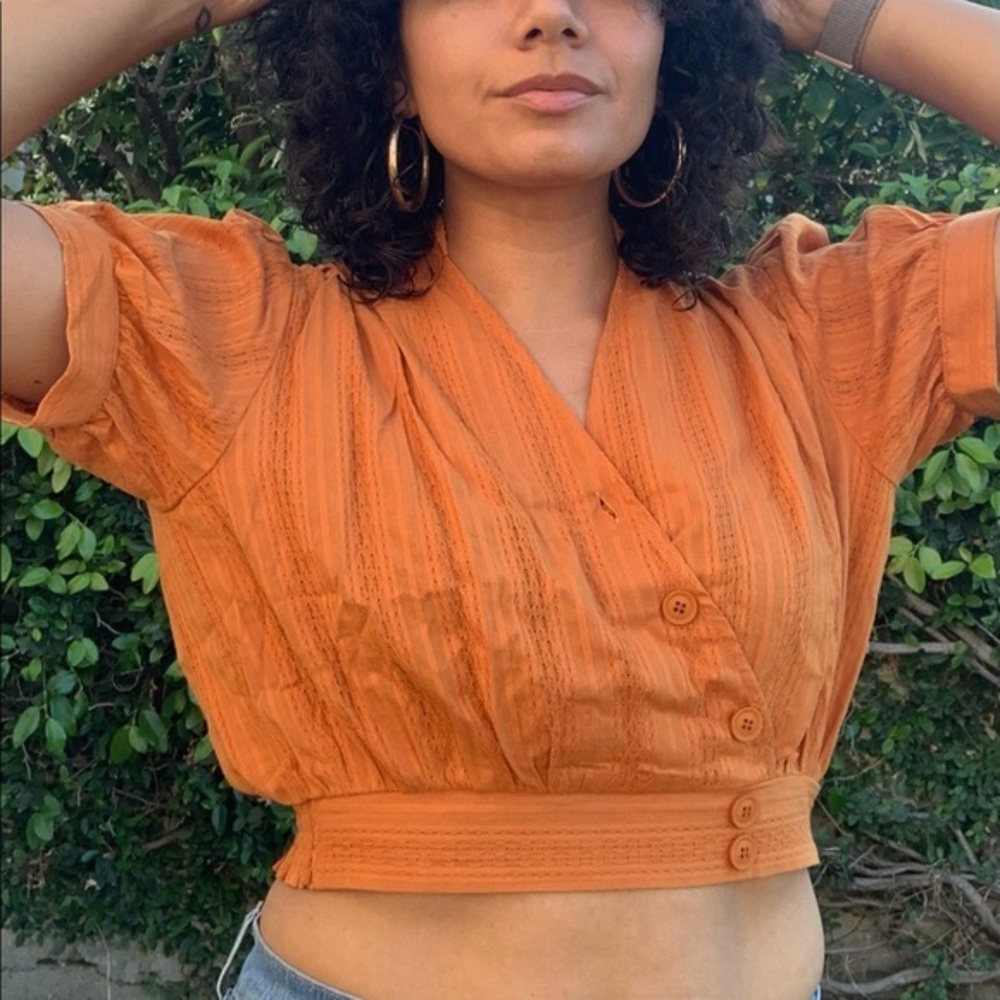 Nwt Orange Crop Top - Picture 8 of 10